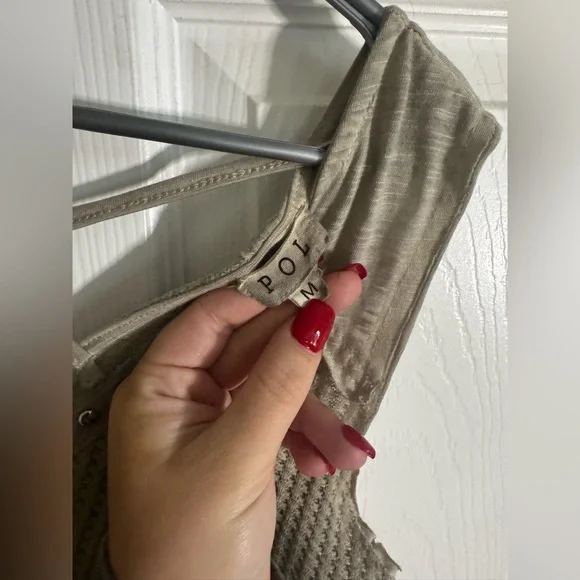 POL Studded Khaki Tank Top - Picture 5 of 6